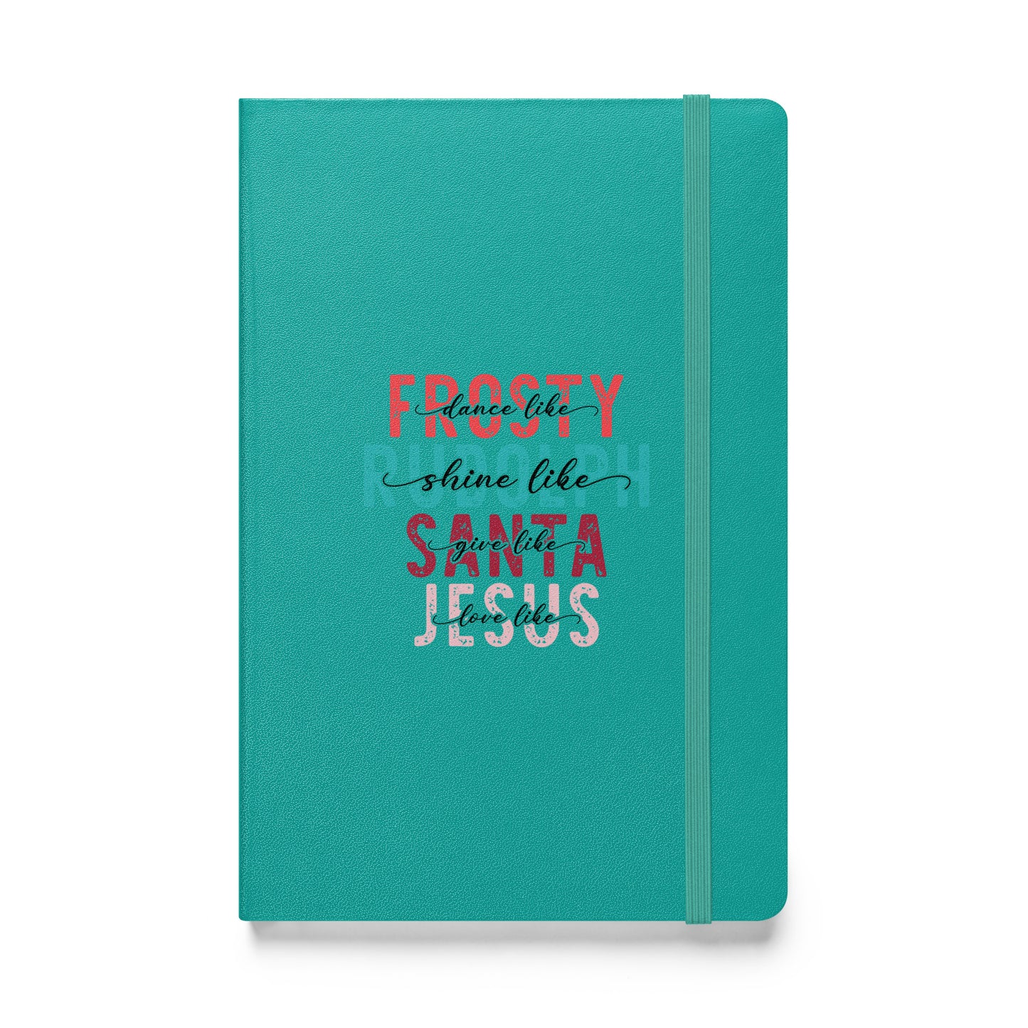 Frosty Rudolph Santa Jesus Hardcover bound notebook
