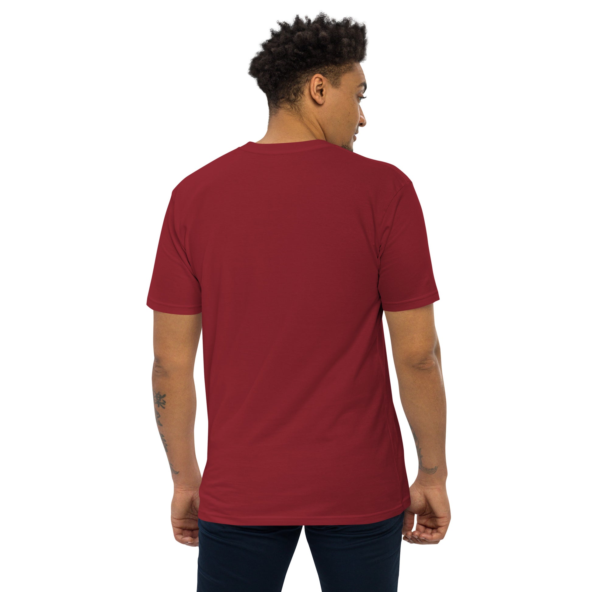 Trust In Jesus Men’s premium heavyweight tee