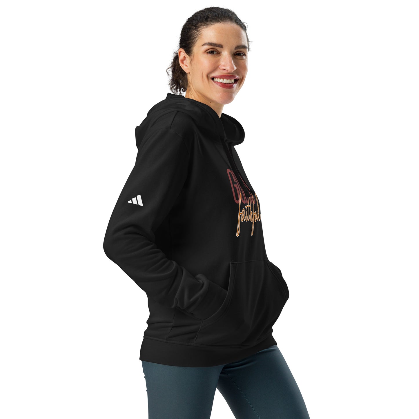 All The Time God Is Faithful adidas fleece hoodie