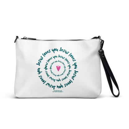 Jesus Loves You Crossbody bag White