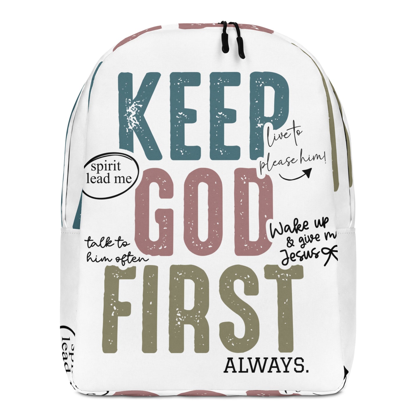 Keep God First Always Minimalist Backpack Default Title