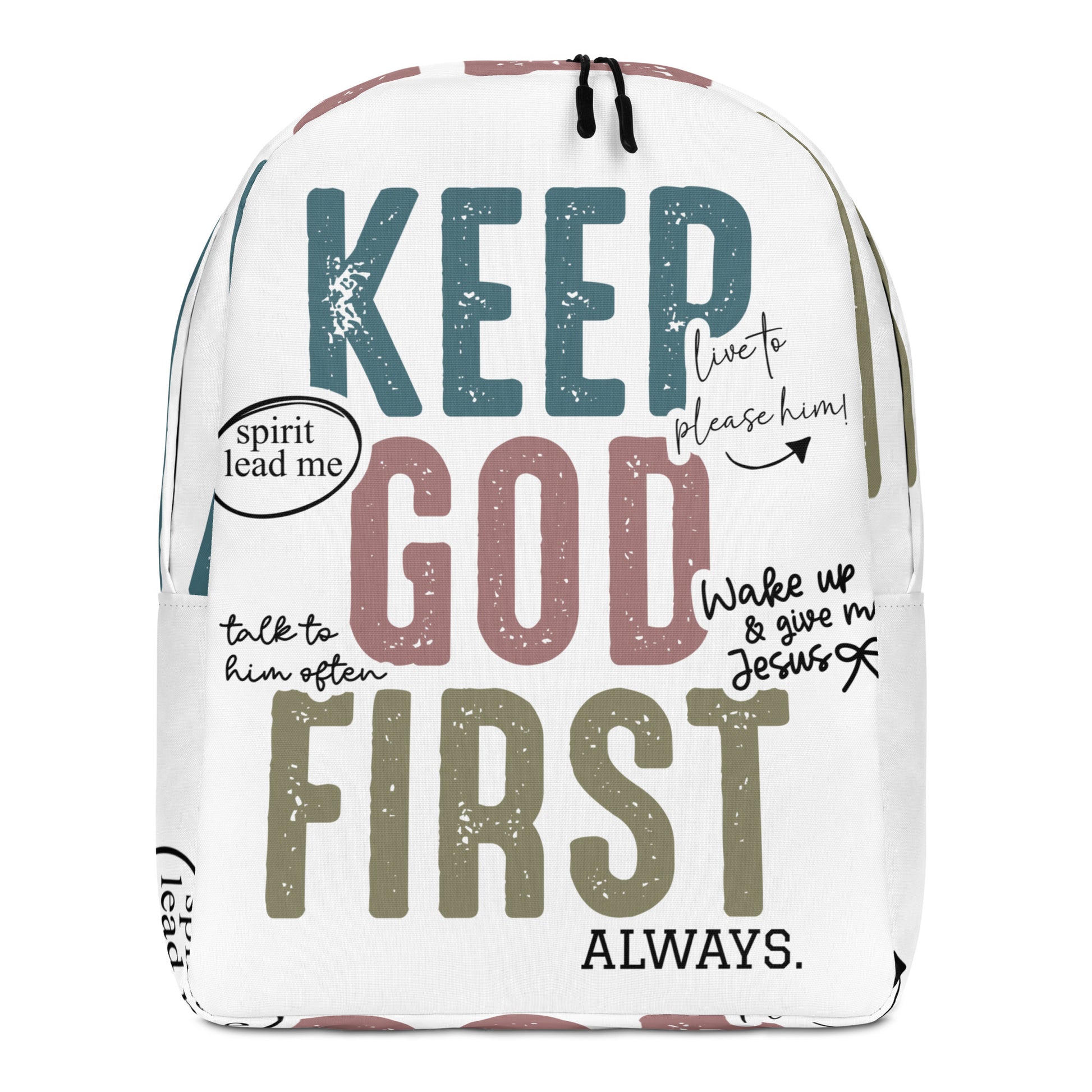 Keep God First Always Minimalist Backpack Default Title