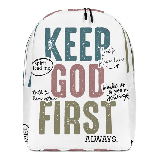 Keep God First Always Minimalist Backpack Default Title