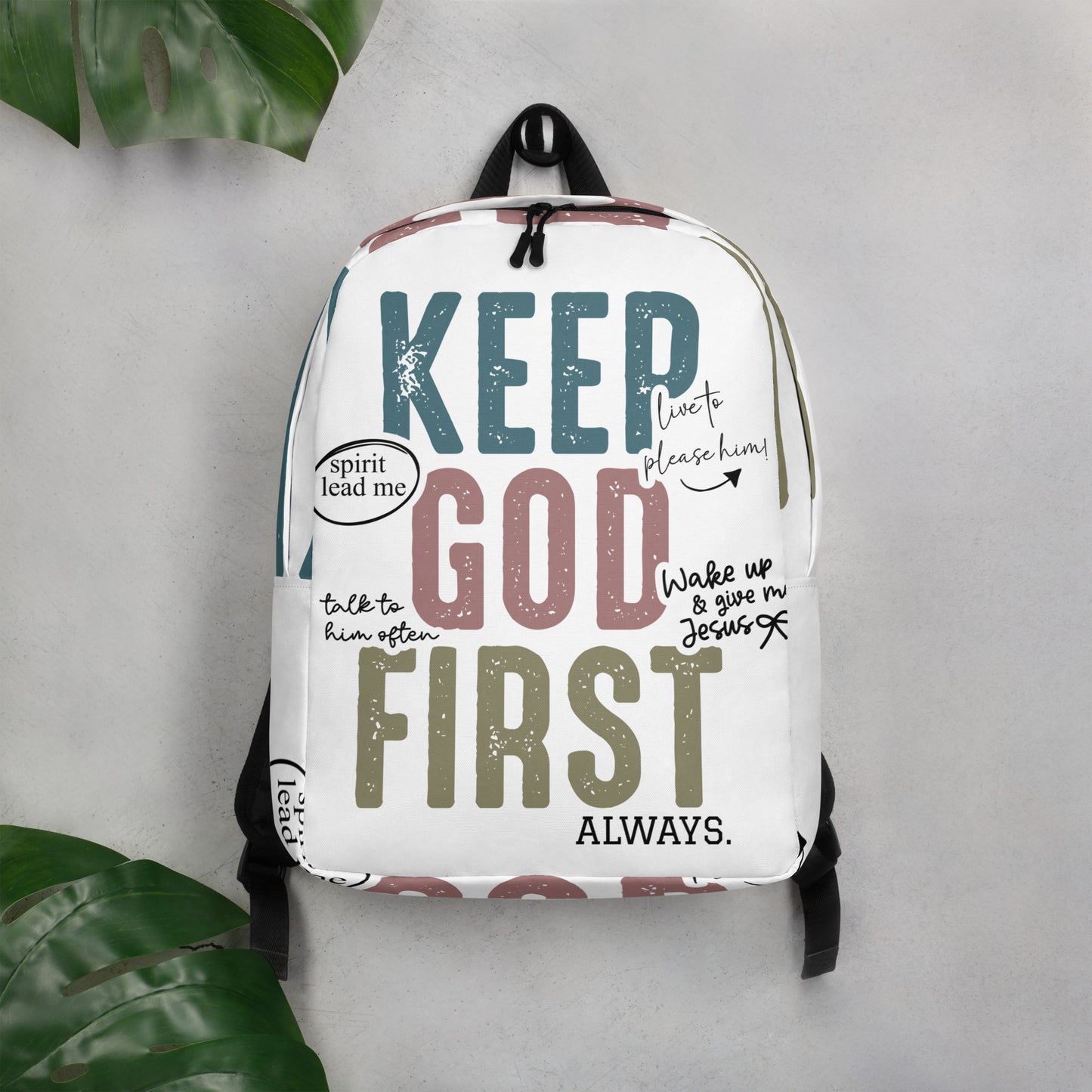 Keep God First Always Minimalist Backpack
