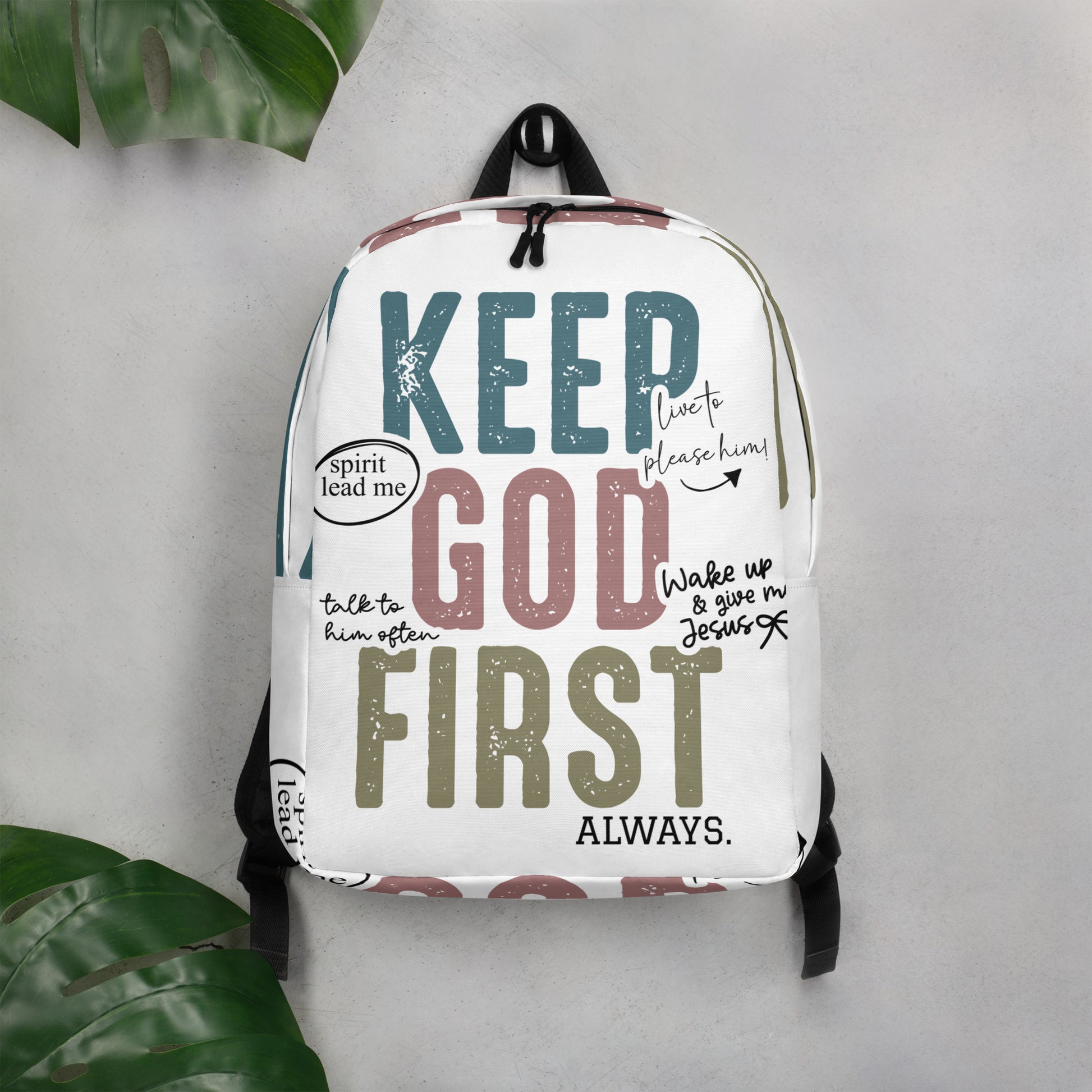 Keep God First Always Minimalist Backpack