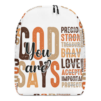 "God Says You Are" Minimalist Backpack Default Title