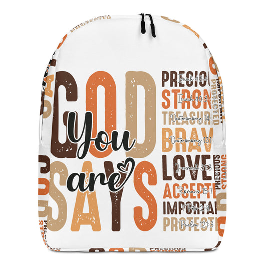 "God Says You Are" Minimalist Backpack Default Title