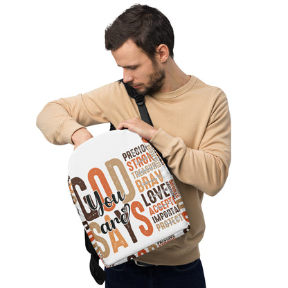 "God Says You Are" Minimalist Backpack