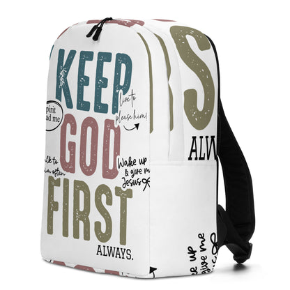 Keep God First Always Minimalist Backpack