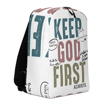 Keep God First Always Minimalist Backpack
