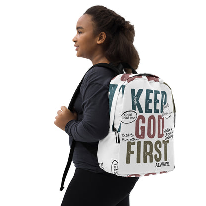 Keep God First Always Minimalist Backpack