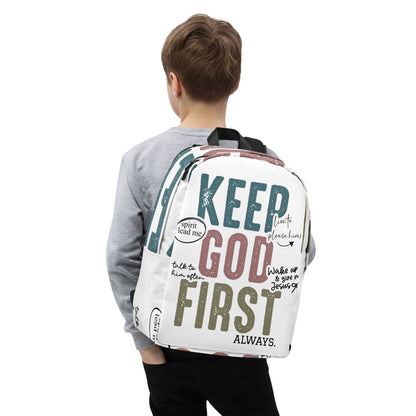 Keep God First Always Minimalist Backpack