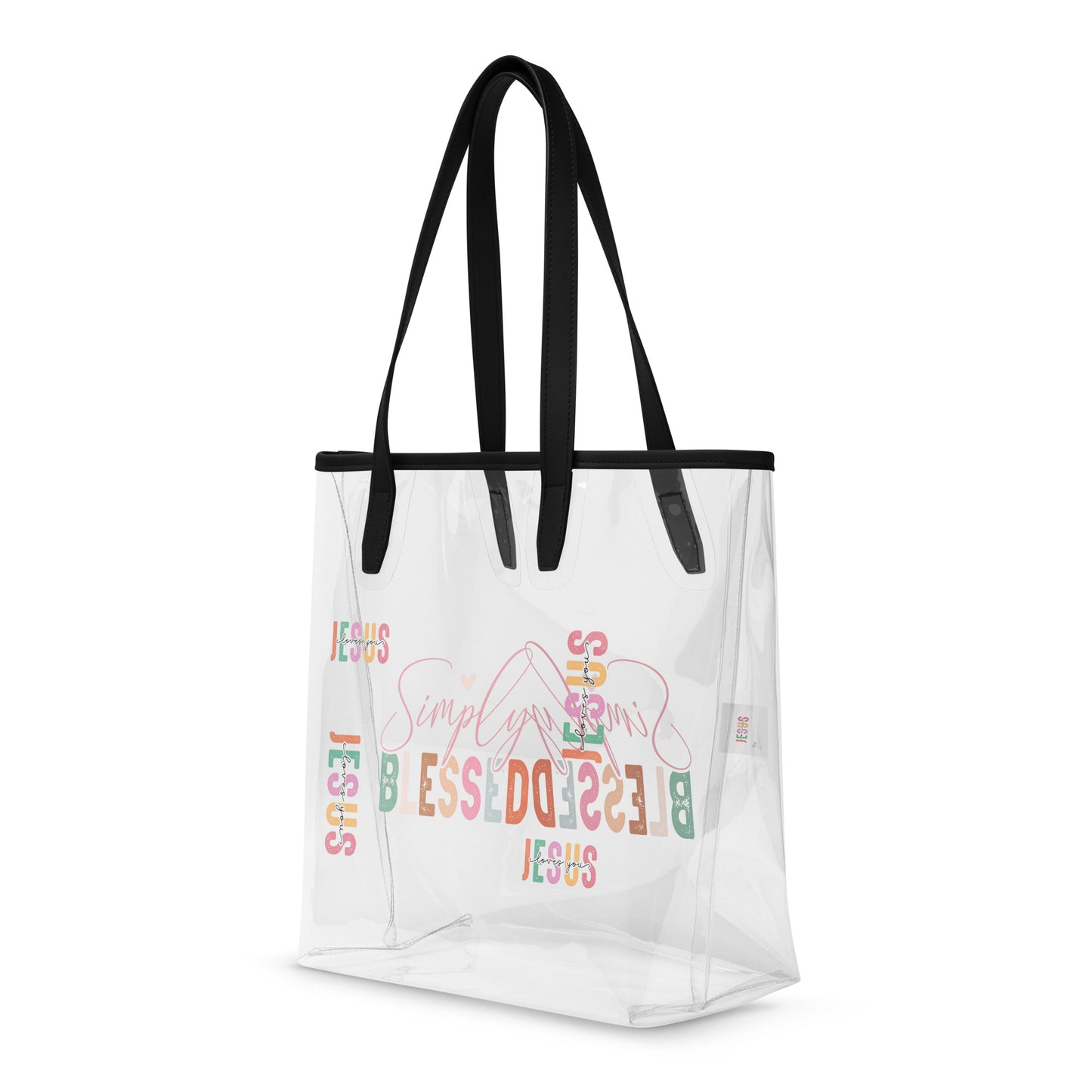 Simply Blessed Clear tote bag