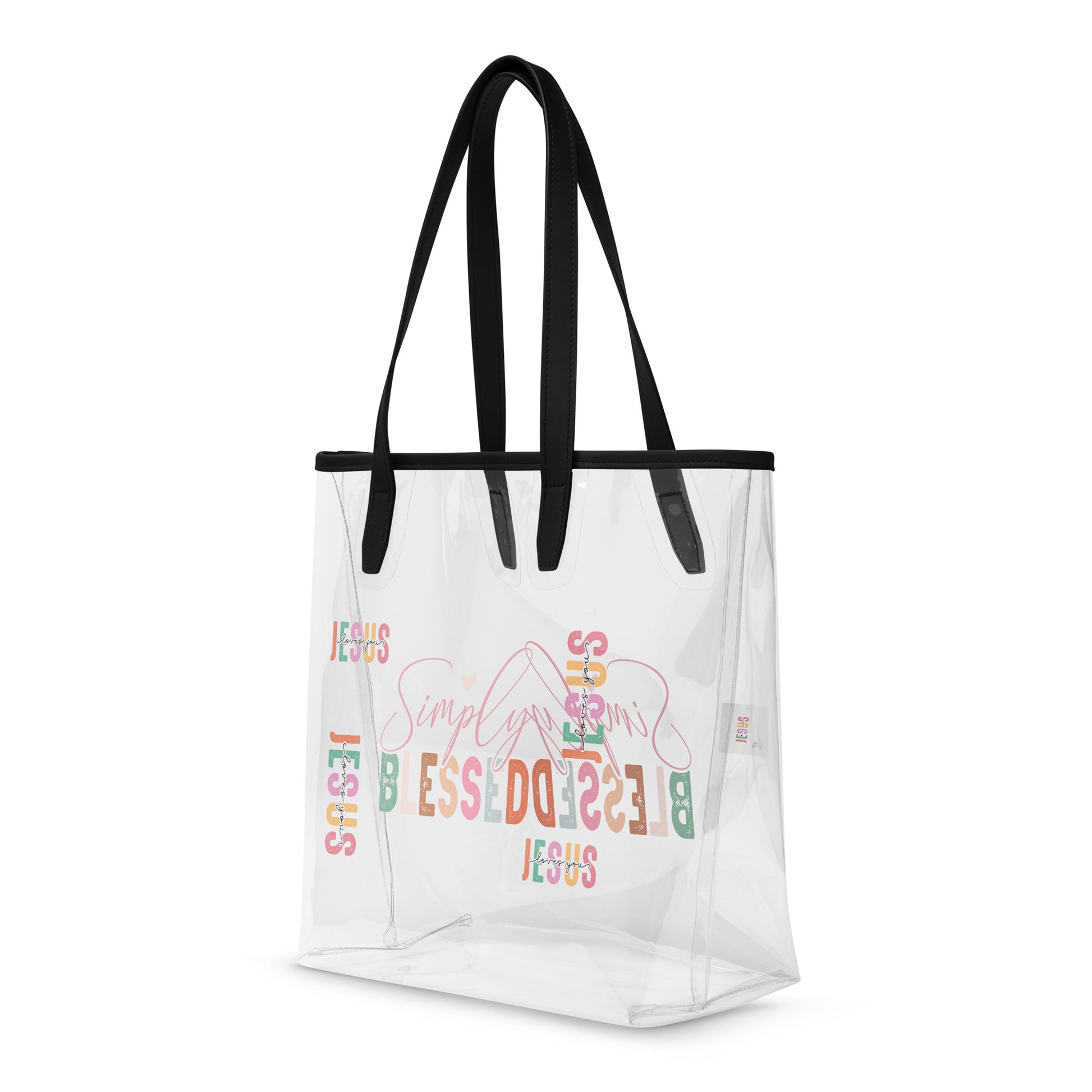 Simply Blessed Clear tote bag