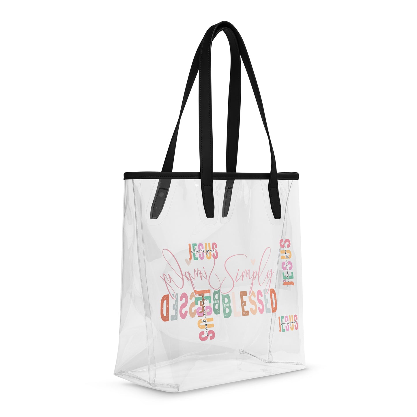 Simply Blessed Clear tote bag