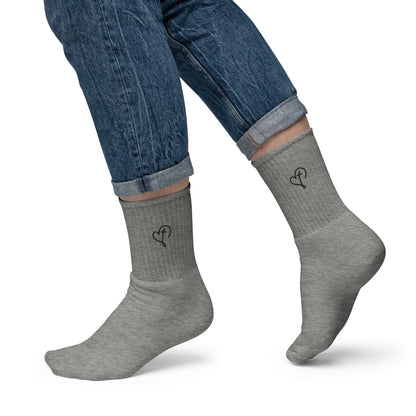 Love In Christ Embroidered socks Heather Grey