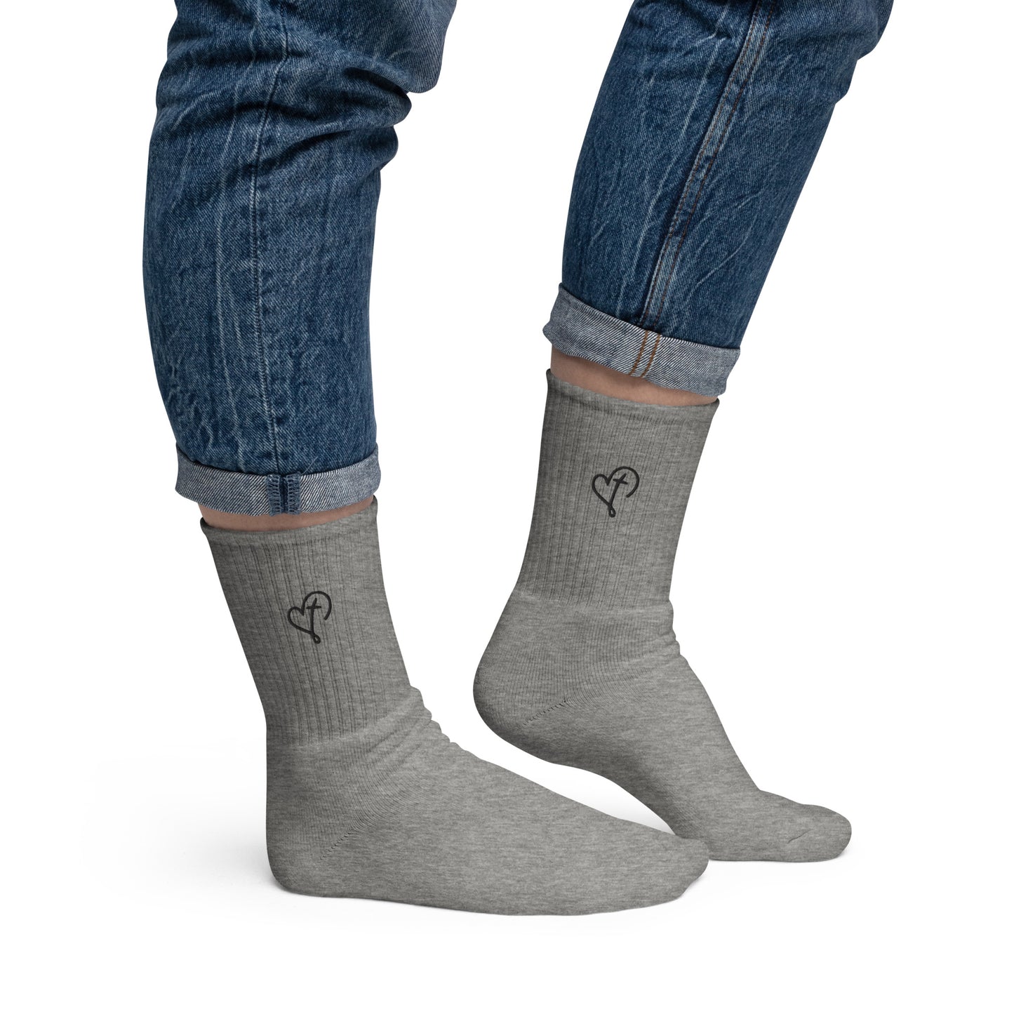 Love In Christ Embroidered socks