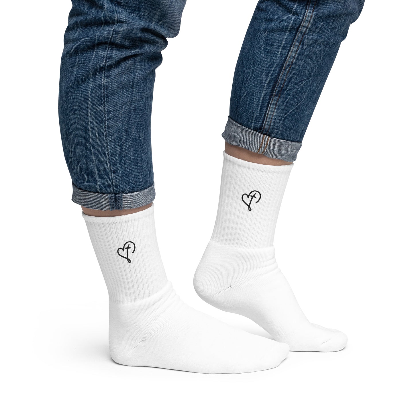 Love In Christ Embroidered socks