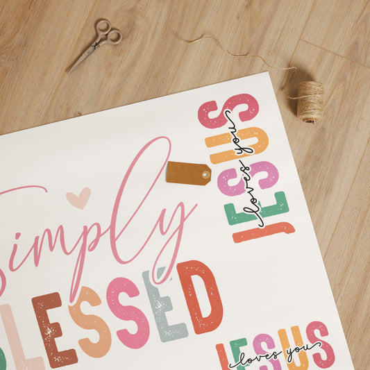 Simply Blessed Gift wrap paper 30″×20″