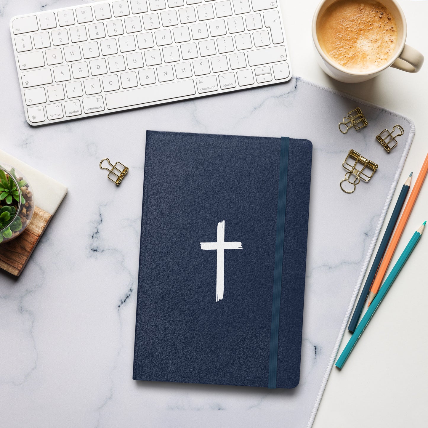 Cross Hardcover bound notebook