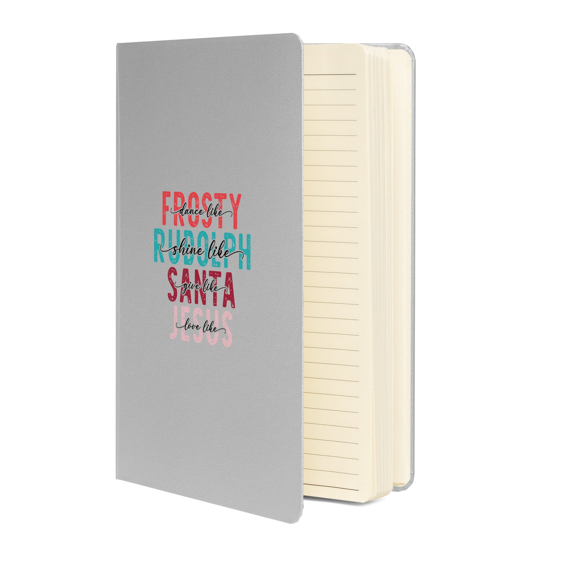 Frosty Rudolph Santa Jesus Hardcover bound notebook
