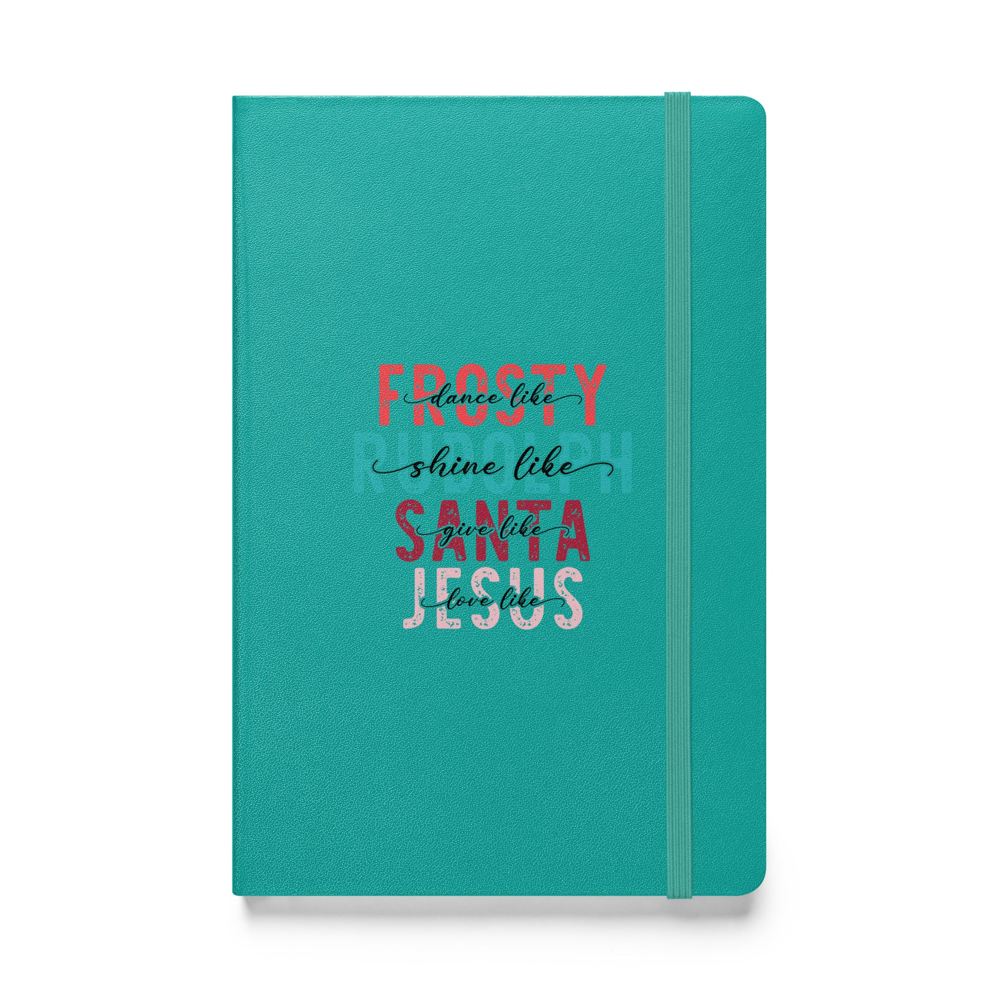 Frosty Rudolph Santa Jesus Hardcover bound notebook
