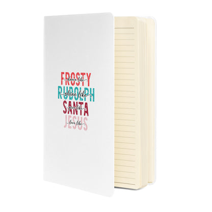Frosty Rudolph Santa Jesus Hardcover bound notebook Turquoise