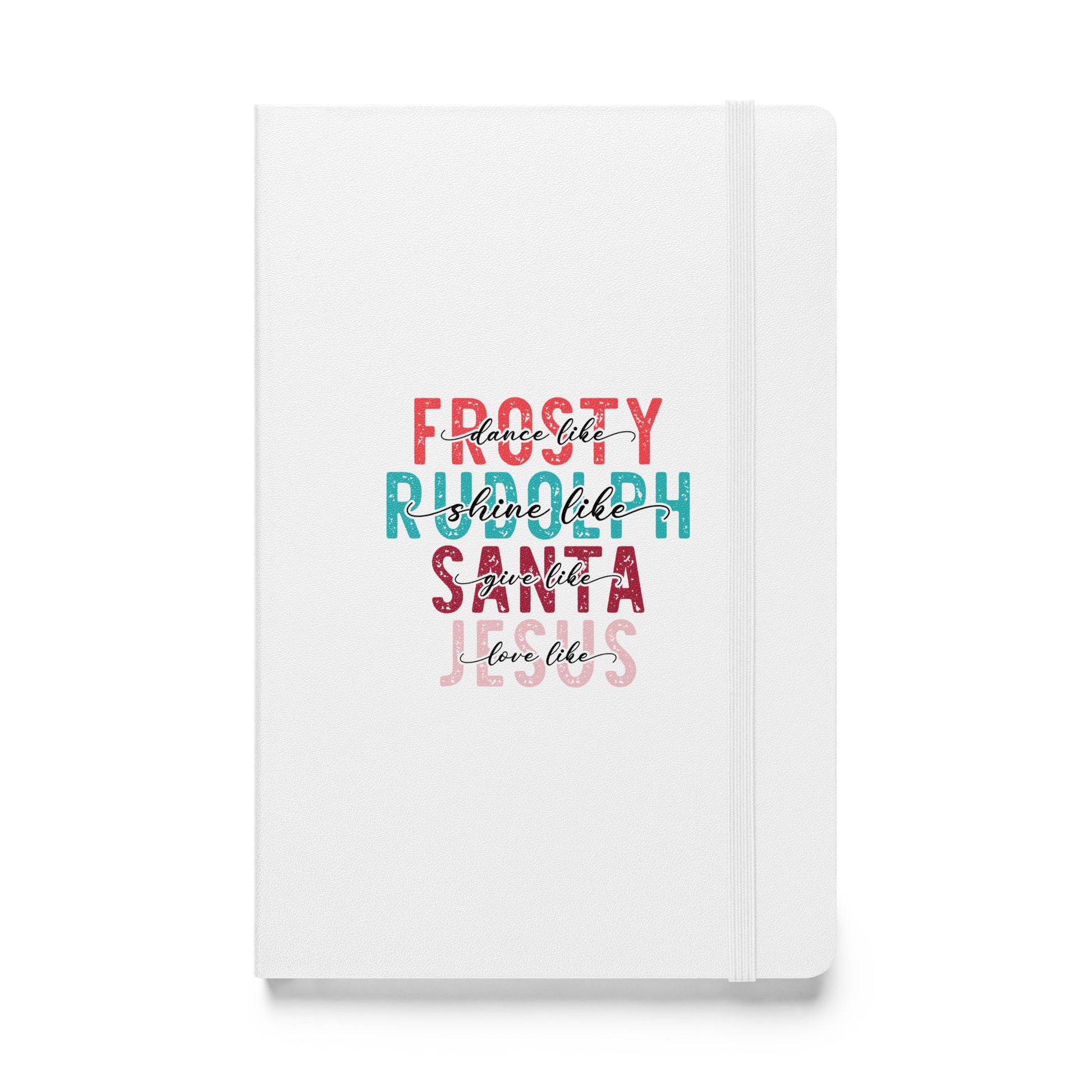 Frosty Rudolph Santa Jesus Hardcover bound notebook