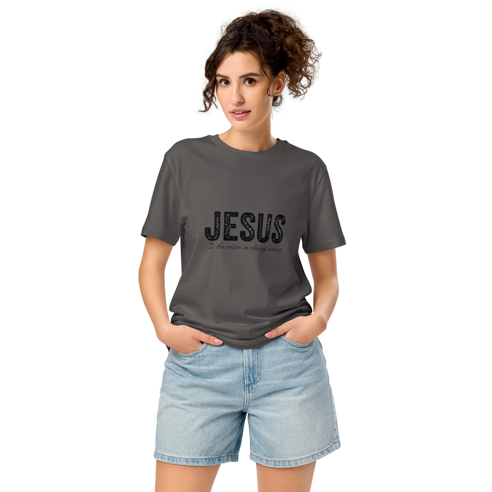 Jesus Is The Reason I'm Always Winning Unisex organic mid-light t-shirt