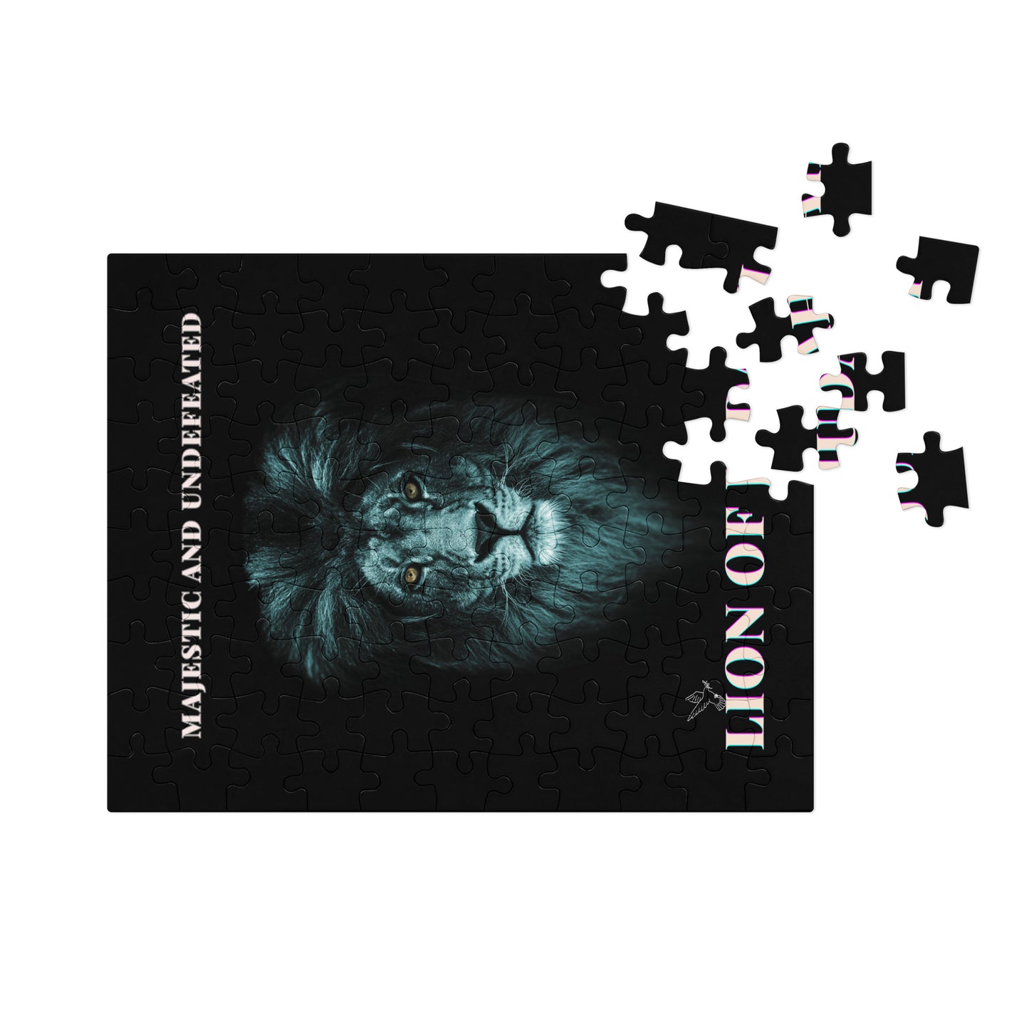 Majestic And Underfeated Lion Of Juda Jigsaw puzzle with tin 10″×18″ (110 pcs)