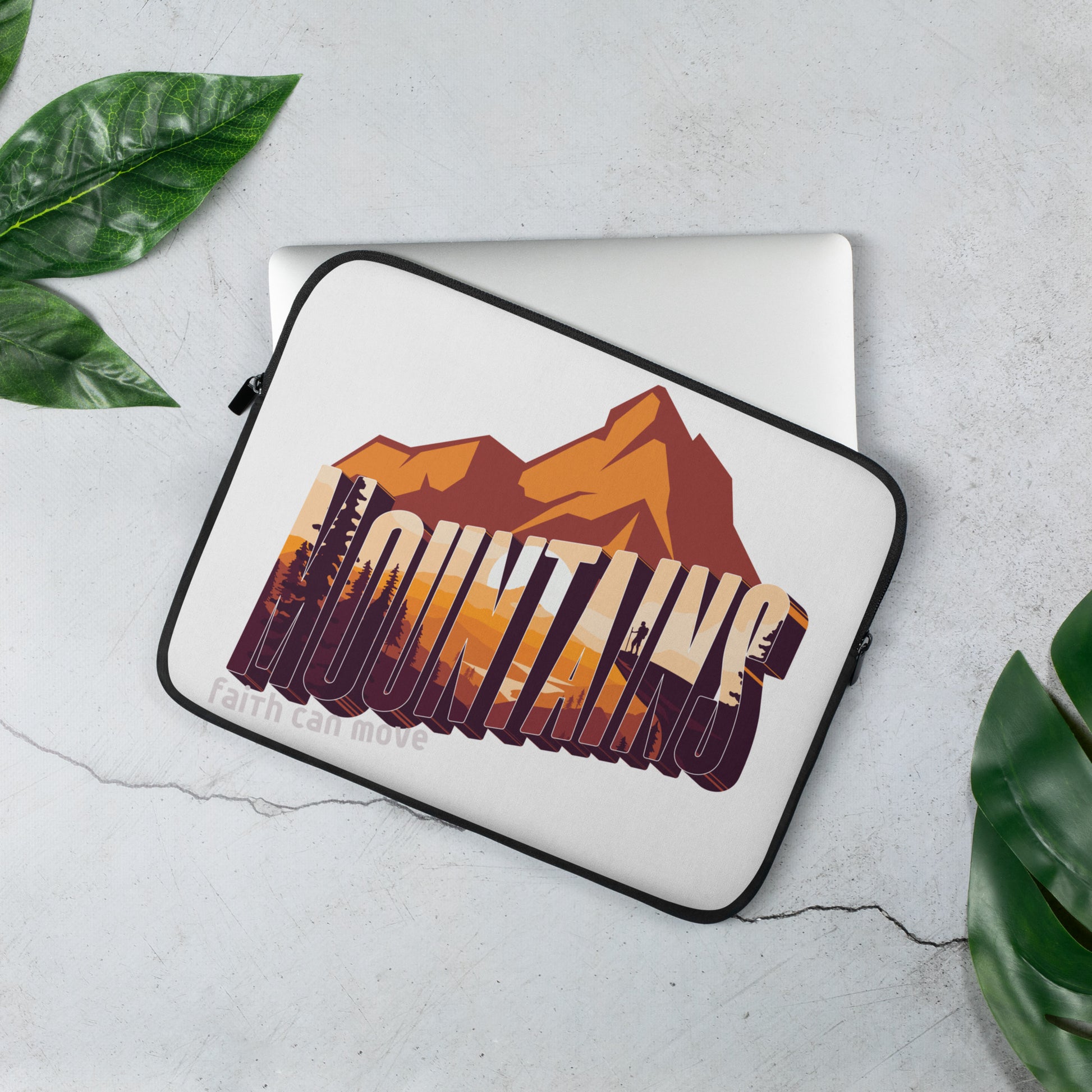 Faith Can Move Mountains Laptop Sleeve 13″