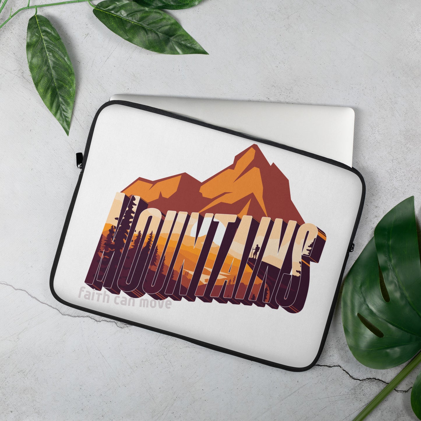 Faith Can Move Mountains Laptop Sleeve 15″