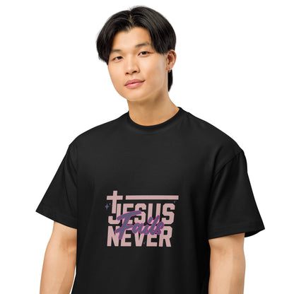 Jesus Never Fails Men’s box tee