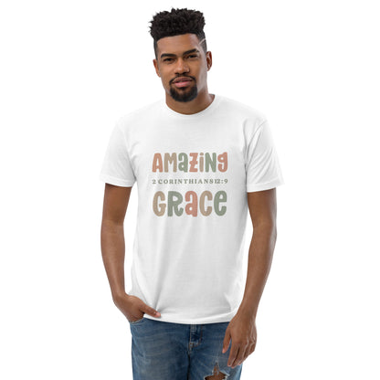 Amazing Grace men Short Sleeve T-shirt White