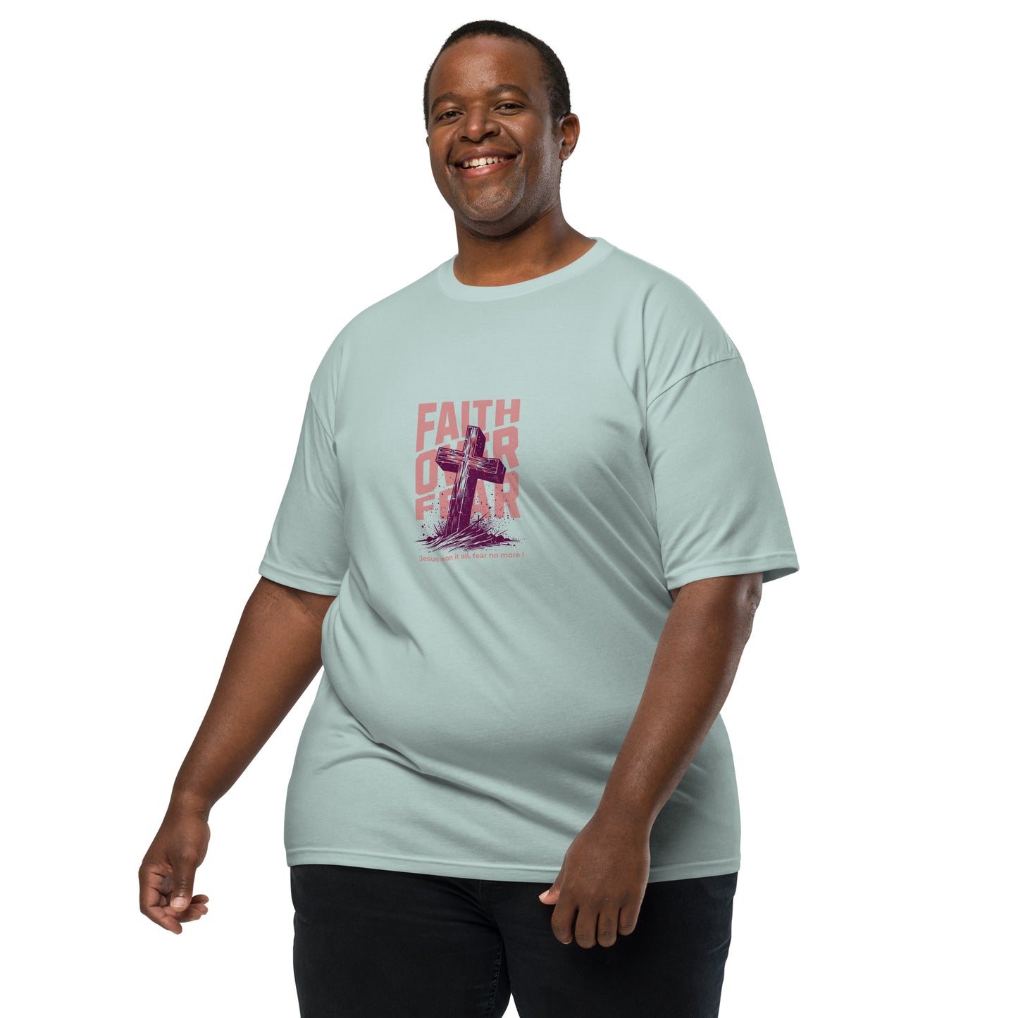 Faith Over Fear Men’s premium heavyweight tee