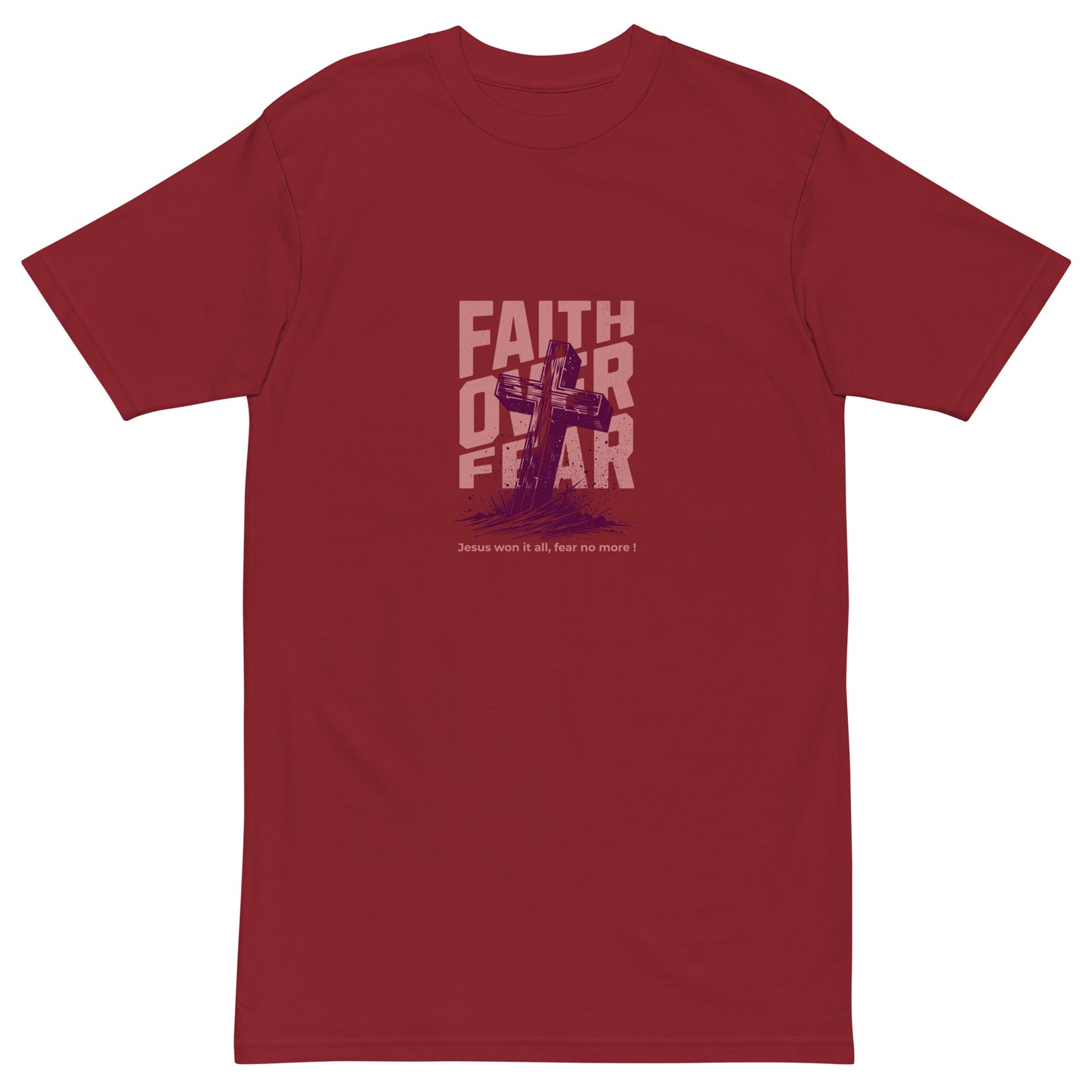Faith Over Fear Men’s premium heavyweight tee