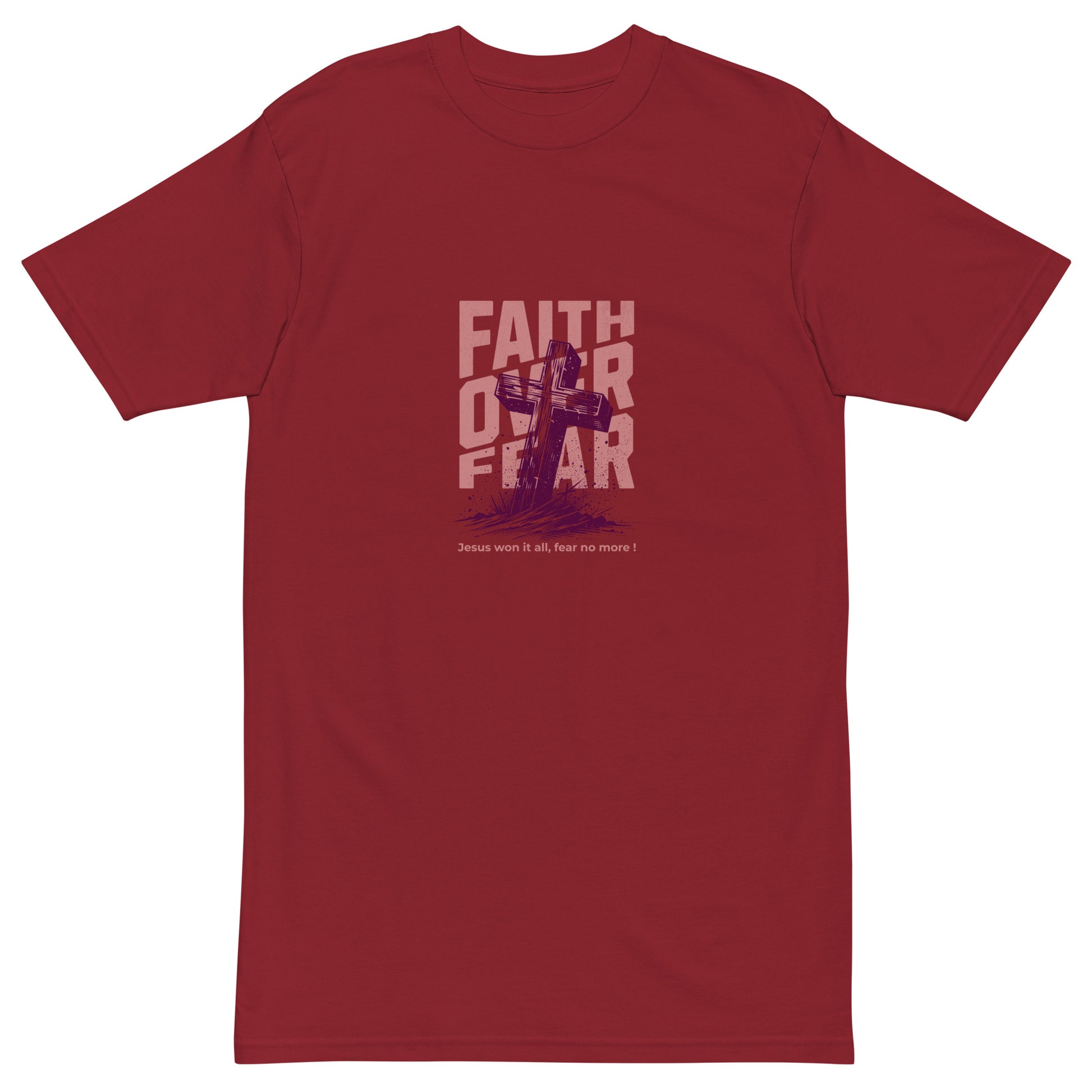 Faith Over Fear Men’s premium heavyweight tee