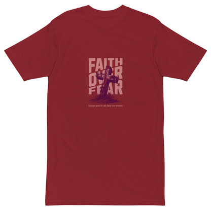 Faith Over Fear Men’s premium heavyweight tee