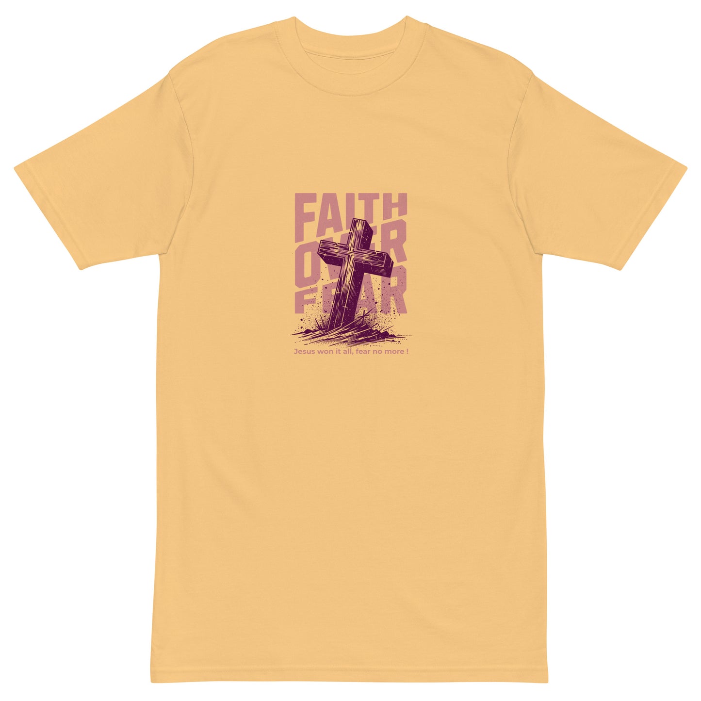Faith Over Fear Men’s premium heavyweight tee