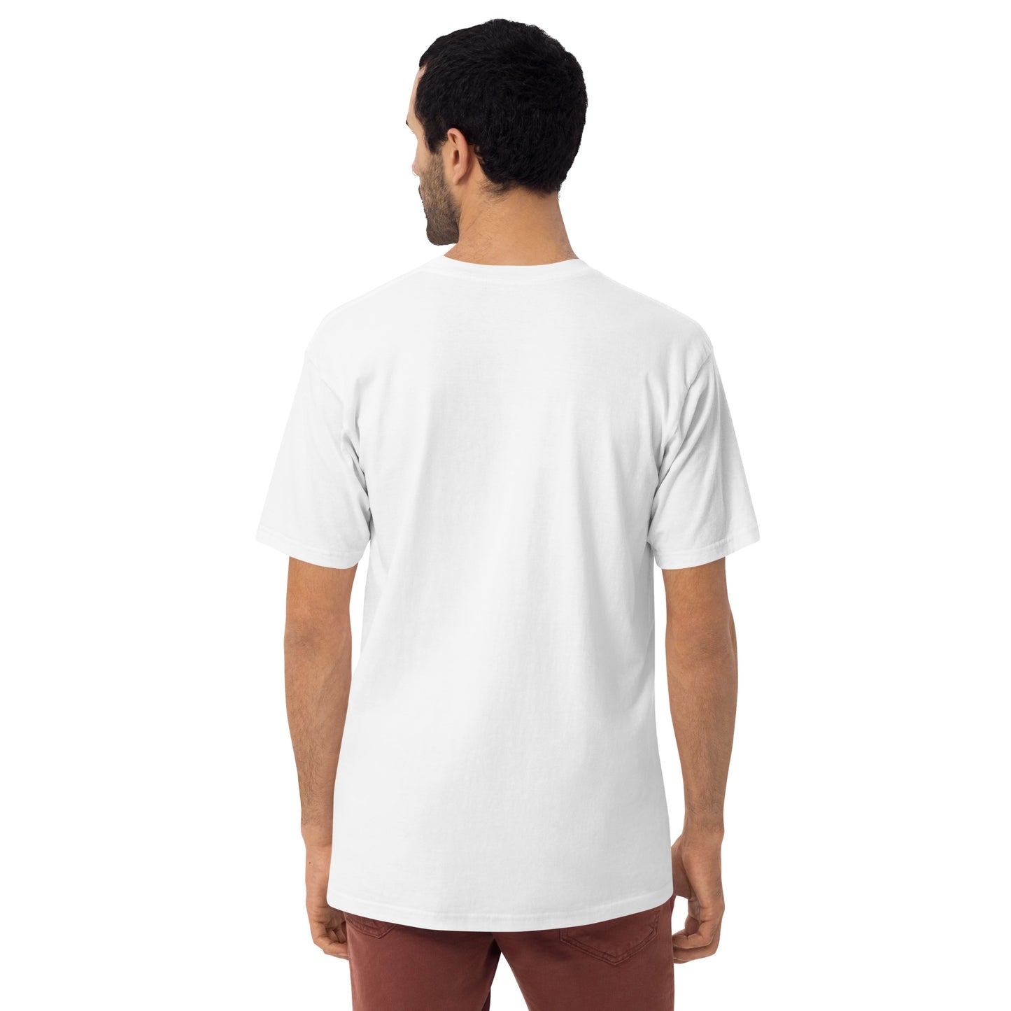 Trust In Jesus Men’s premium heavyweight tee