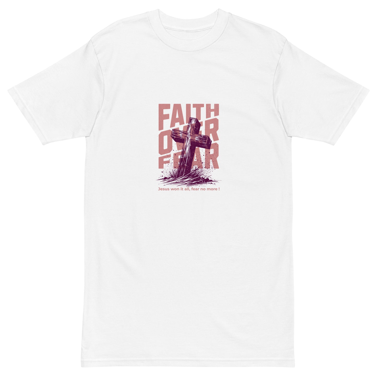 Faith Over Fear Men’s premium heavyweight tee