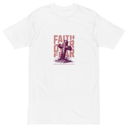 Faith Over Fear Men’s premium heavyweight tee