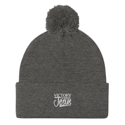 Victory In Jesus Pom-Pom Beanie