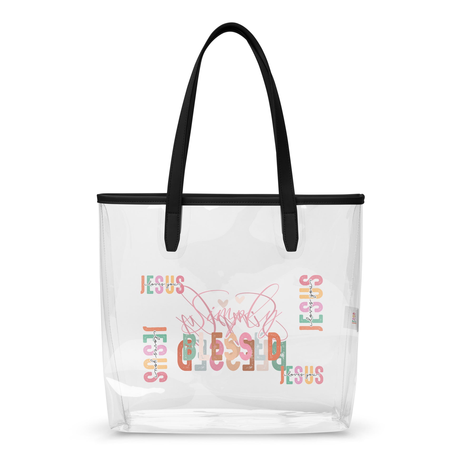 Simply Blessed Clear tote bag 