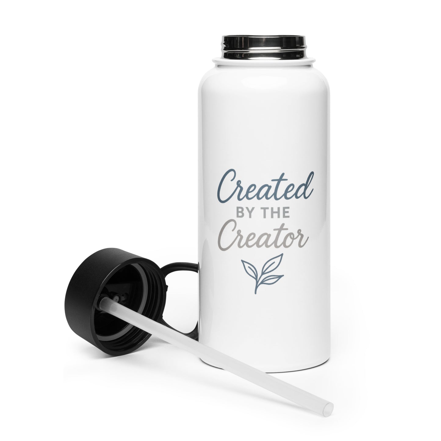Created By The Creator Stainless steel water bottle with a straw lid