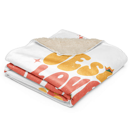 Jesus Loves Me Sherpa blanket 50″×60″