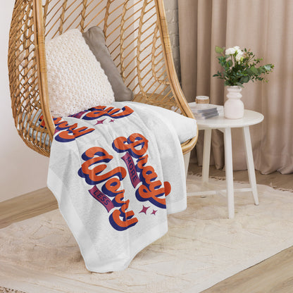 Pray More Worry Less Sherpa blanket 50″×60″