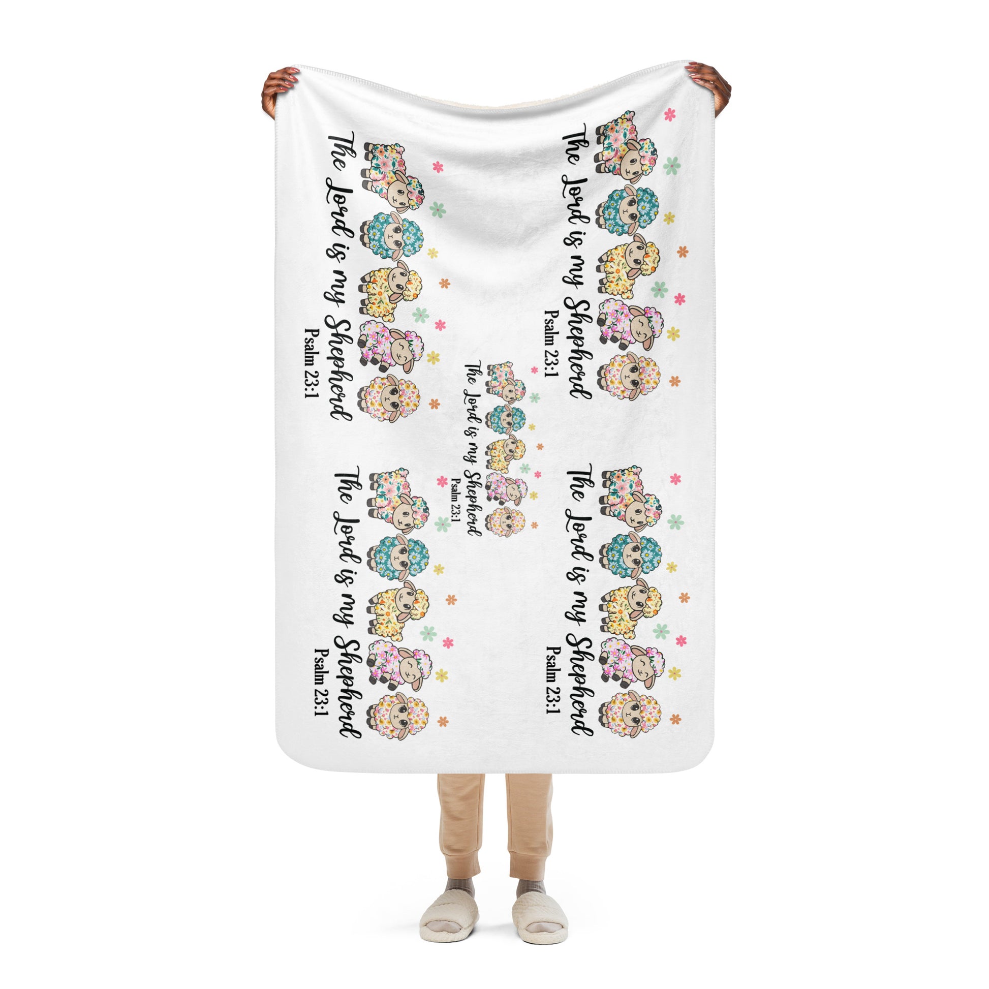 The Lord Is My Sheperd Sherpa blanket