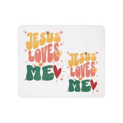 Jesus Loves Me Sherpa blanket