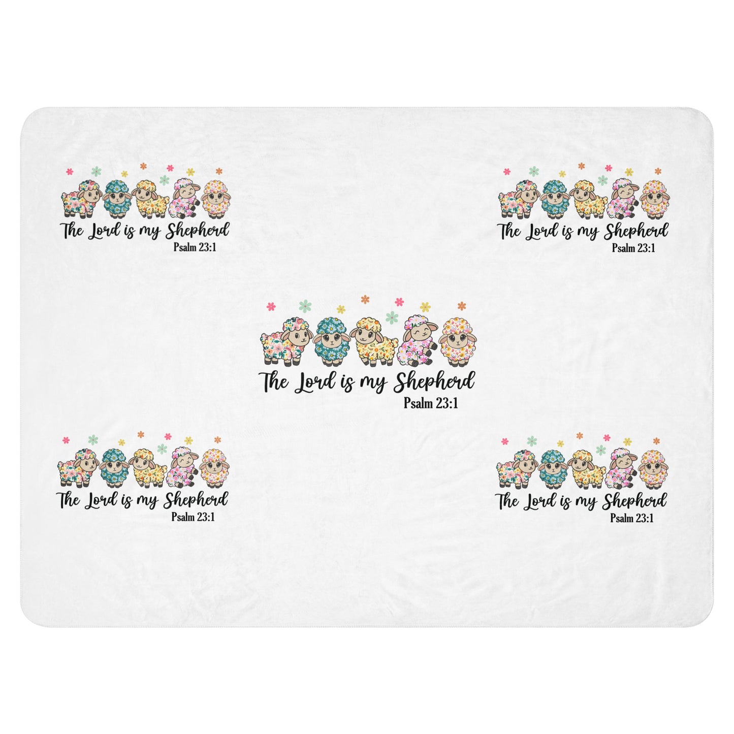 The Lord Is My Sheperd Sherpa blanket 60″×80″